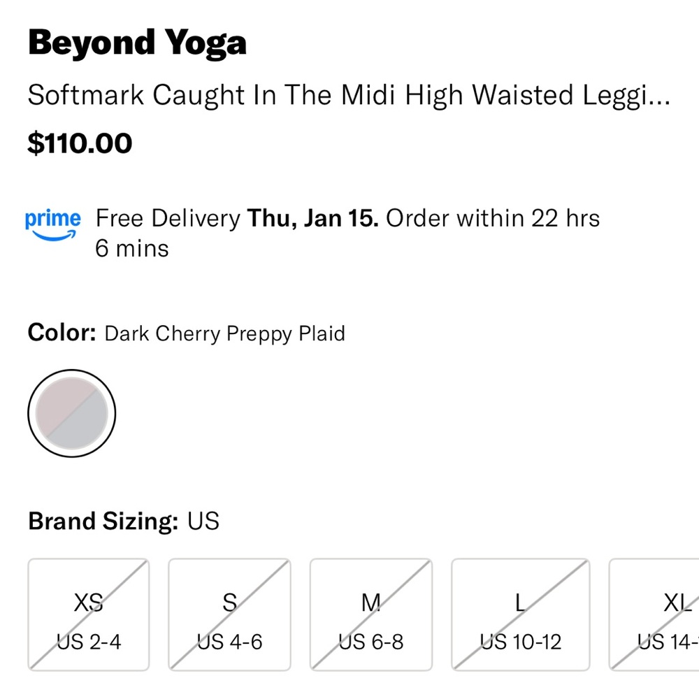 Beyond Yoga Plaid Softmark Midi High Waist Leggings - Picture 4 of 4